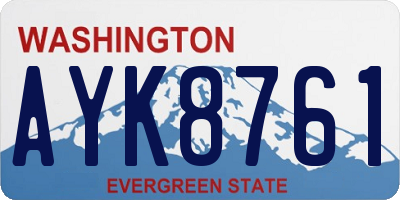 WA license plate AYK8761
