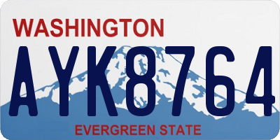 WA license plate AYK8764