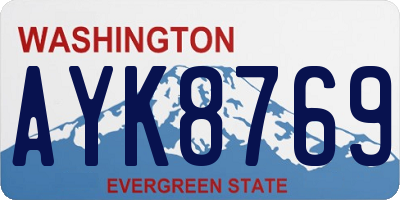 WA license plate AYK8769