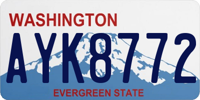 WA license plate AYK8772