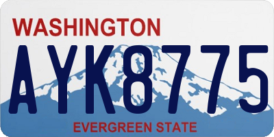 WA license plate AYK8775