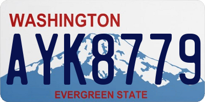 WA license plate AYK8779