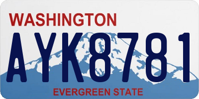 WA license plate AYK8781