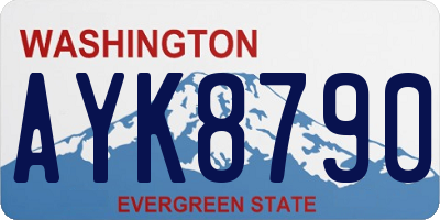 WA license plate AYK8790