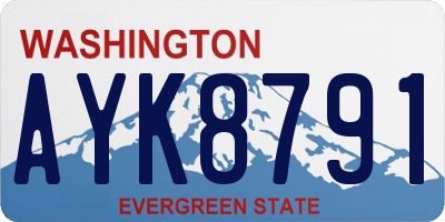 WA license plate AYK8791