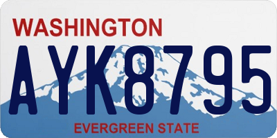 WA license plate AYK8795