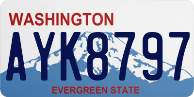 WA license plate AYK8797