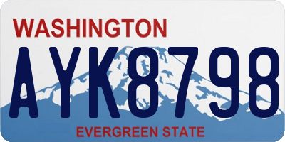 WA license plate AYK8798