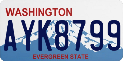 WA license plate AYK8799