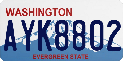 WA license plate AYK8802