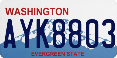 WA license plate AYK8803