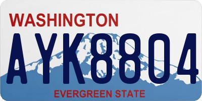 WA license plate AYK8804