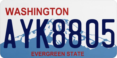 WA license plate AYK8805