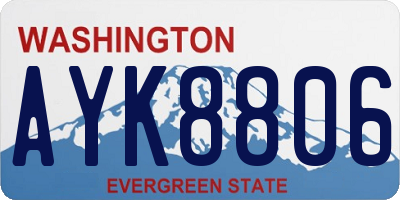 WA license plate AYK8806