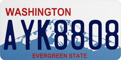 WA license plate AYK8808