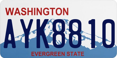 WA license plate AYK8810