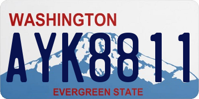 WA license plate AYK8811