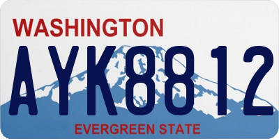WA license plate AYK8812