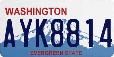 WA license plate AYK8814