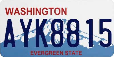 WA license plate AYK8815