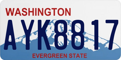 WA license plate AYK8817