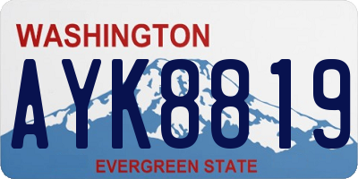 WA license plate AYK8819