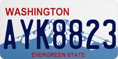 WA license plate AYK8823