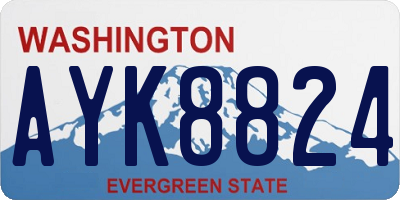 WA license plate AYK8824