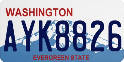 WA license plate AYK8826