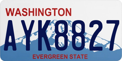 WA license plate AYK8827