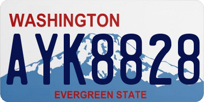 WA license plate AYK8828