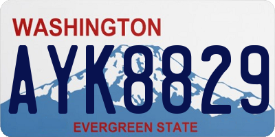 WA license plate AYK8829