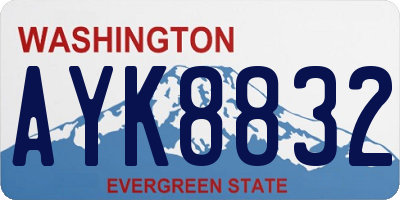 WA license plate AYK8832