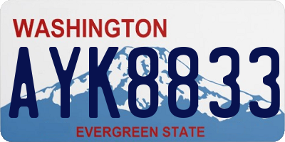 WA license plate AYK8833