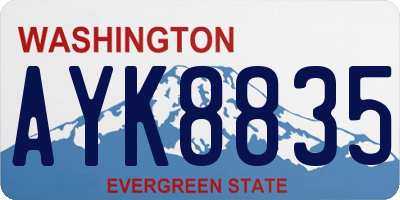 WA license plate AYK8835
