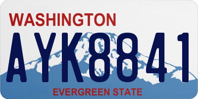 WA license plate AYK8841