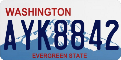 WA license plate AYK8842
