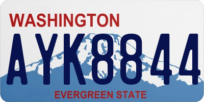 WA license plate AYK8844