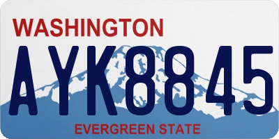 WA license plate AYK8845