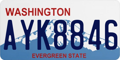 WA license plate AYK8846