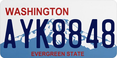 WA license plate AYK8848