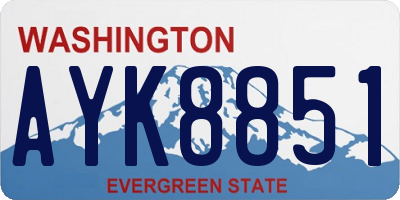 WA license plate AYK8851