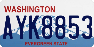 WA license plate AYK8853