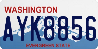 WA license plate AYK8856