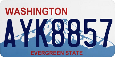 WA license plate AYK8857