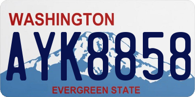 WA license plate AYK8858