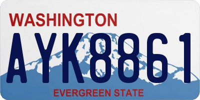 WA license plate AYK8861