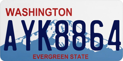 WA license plate AYK8864