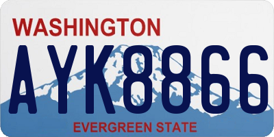 WA license plate AYK8866