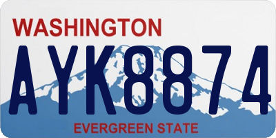 WA license plate AYK8874